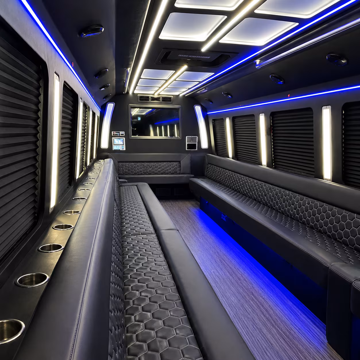 Provo Birthday, Sweet 16, & Quinceañera Transportation party bus interior
