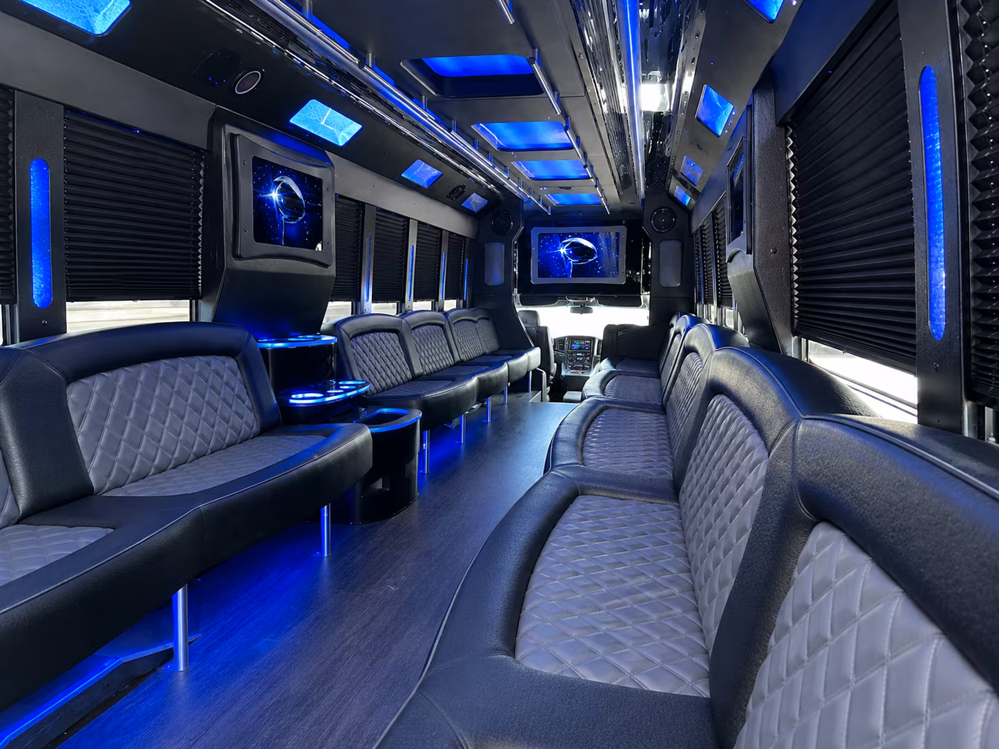 Provo Private Event Transportation party bus interior