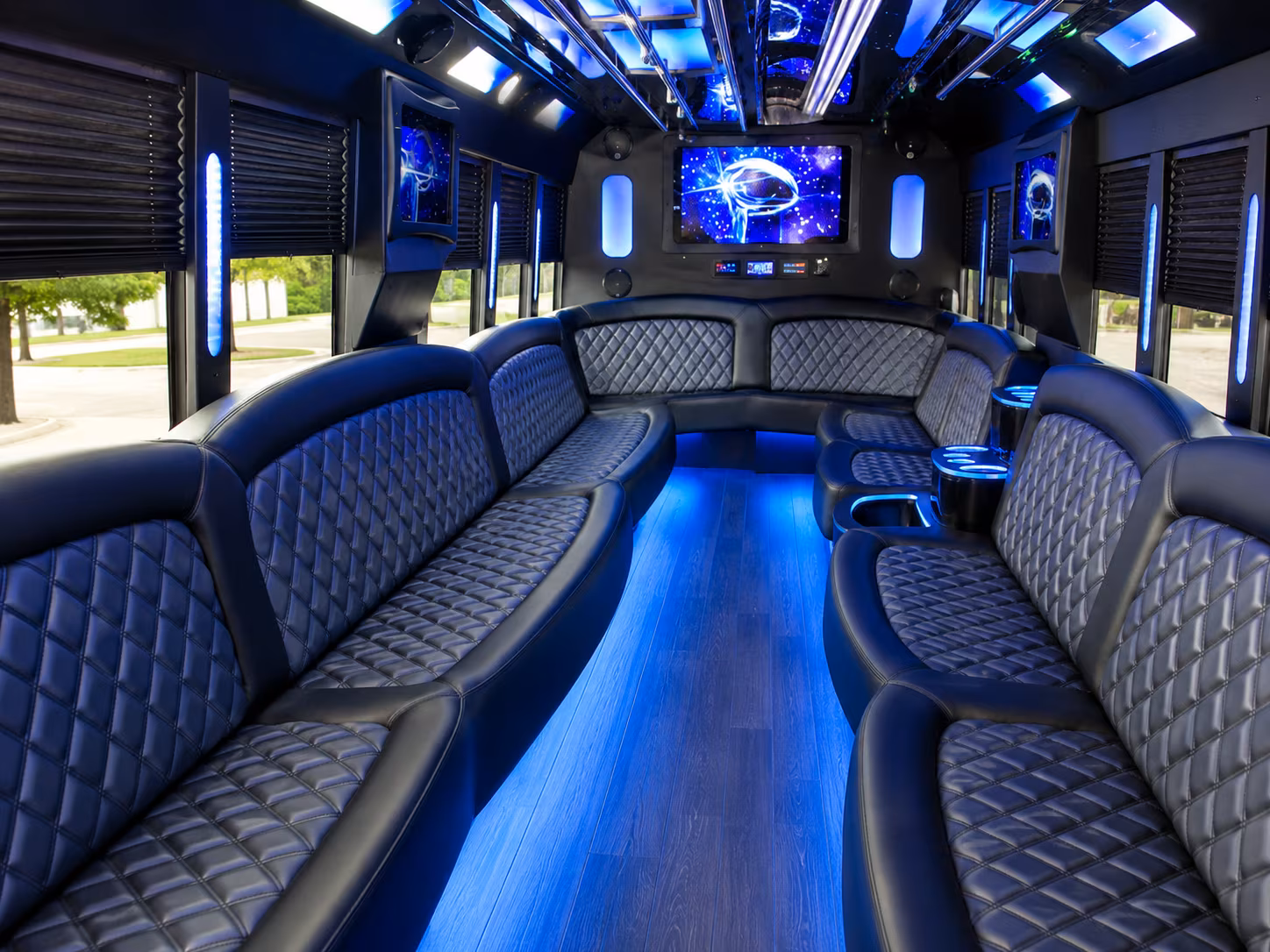 Provo Sporting Event Transportation party bus exterior