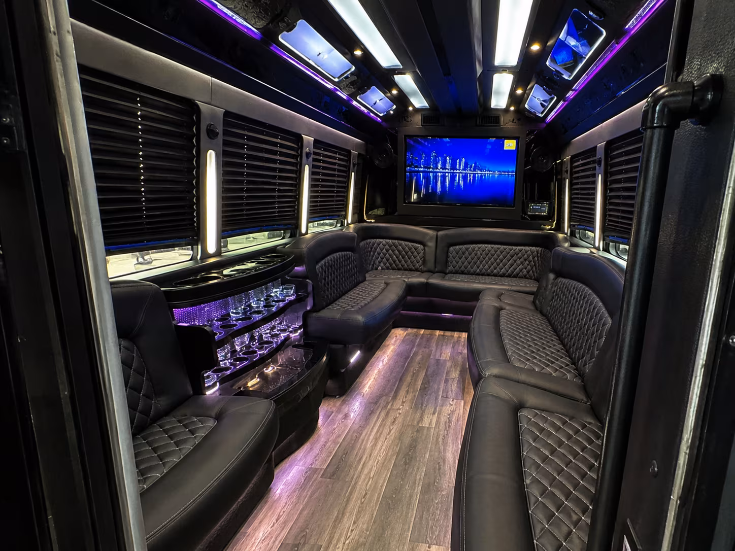 Provo Sporting Event Transportation party bus interior