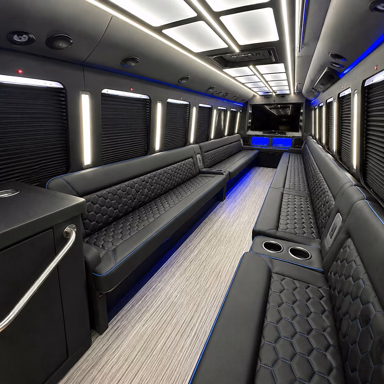 Provo Wedding Transportation party bus interior