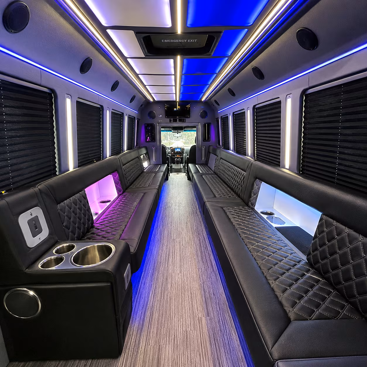 Provo Winery Tour & Pub Crawl Transportation party bus interior