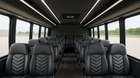 Interior of Charter Bus Company Provo's 25 Passenger Mini Bus in Provo