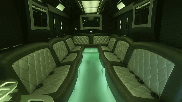 Interior of Charter Bus Company West Jordan's 25 Passenger Party Bus in West Jordan
