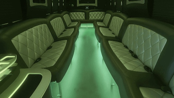 Interior of Charter Bus Company Herriman's 28 Passenger Party Bus in Herriman