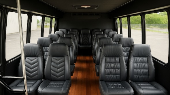 Interior of Charter Bus Company Provo's 30 Passenger Minibus in Provo