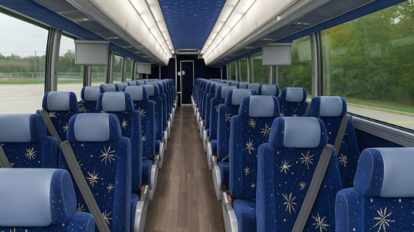 Interior of Charter Bus Company Provo's 40 Passenger Charter Bus in Provo