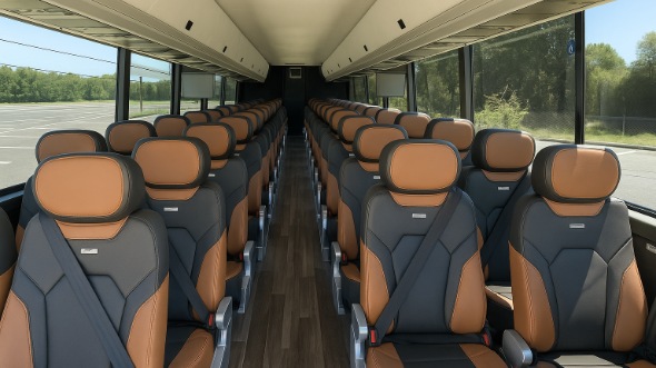 Interior of Charter Bus Company Provo's 44 Passenger Charter Bus in Provo