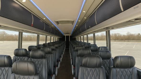 Interior of Charter Bus Company Provo's 46 Passenger Charter Bus in Provo