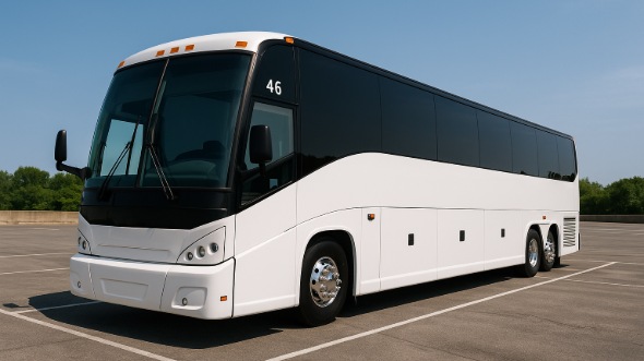Exterior of Charter Bus Company Provo's 47 Passenger Charter Bus in Provo