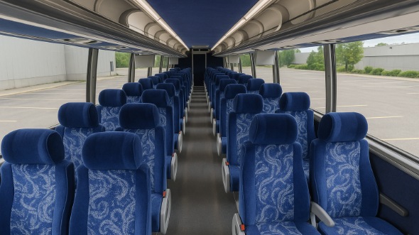 Interior of Charter Bus Company Provo's 48 Passenger Charter Bus in Provo