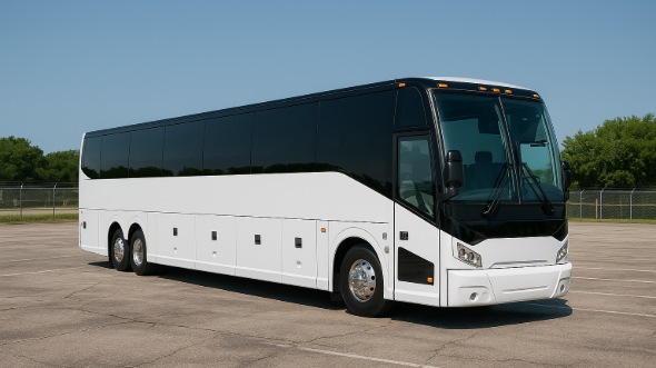 Exterior of Charter Bus Company Provo's 54 Passenger Charter Bus in Provo