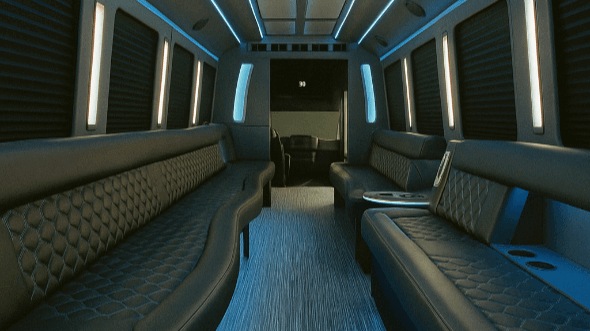 provo 25 passenger party bus inside